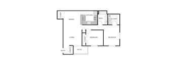 2 Bedroom 1 Bathroom - Lower