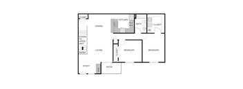 2 Bedroom 1 Bathroom - Upper