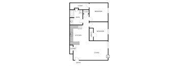 2 Bed 1 Bath - 1274 Sq. Ft.