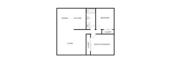2 Bedroom 1 Bath Lower