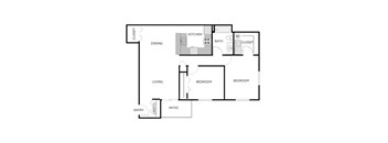 2 Bedroom 1 Bathroom - Lower