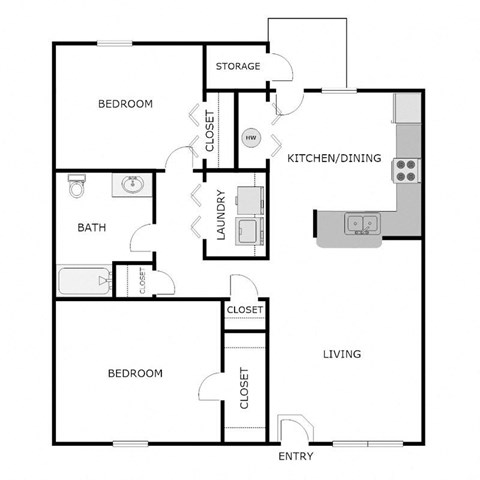 1825 W. 9th Street 2-3 Beds Townhouse for Rent - Photo Gallery 9