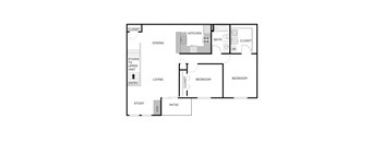 2 Bedroom 1 Bathroom - Upper