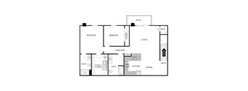 2 Bedroom 2 Bath Upper