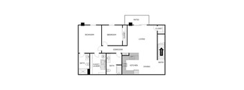 2 Bedroom 2 Bath Upper