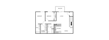 2 Bed 2 Bath - Upper