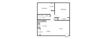 2 Bed 1 Bath Dishwasher