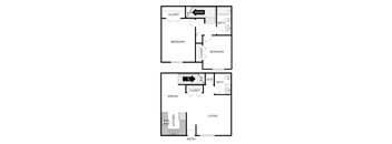 2 Bedroom 1.5 Bath Townhouse