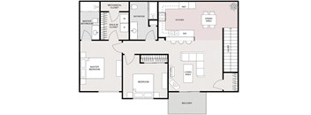 Two Bedroom Two Bathroom - Upper