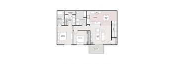 2 Bed 2 Bath Upper Interior