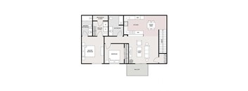 2 Bedroom 2 Bathroom - Upper