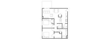 Two Bedrooms 1.5 Bathrooms Corner