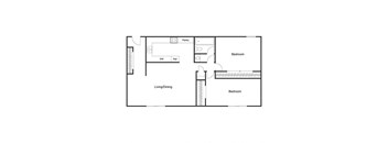 2 Bedrooms 1 Bathroom Upper
