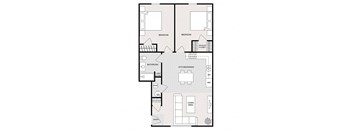 Two Bedrooms One Bathroom