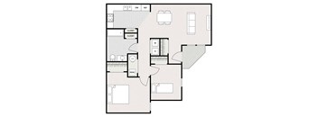 Two Bedrooms One Bathroom