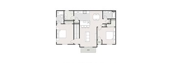 Two Bedrooms Two Bathroom Split