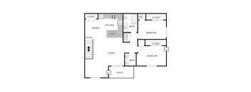 2 Bedroom 1.5 Bathroom - Upper