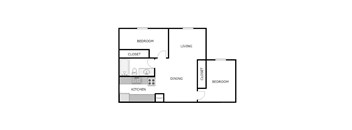 2 Bedroom 1 Bathroom