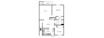 2 BED 1 BATH LOWER - 1619 BLDG