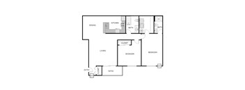 2 Bedroom 2 Bathroom - Lower