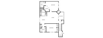 Upper 2 bed 2 bath