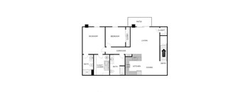 2 Bedroom 2 Bath Upper