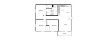 3 Bed 1.5 Bath