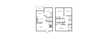 4 Bedroom 2 Bathroom - Townhome