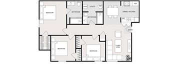 Three Bedrooms Two Bathroom