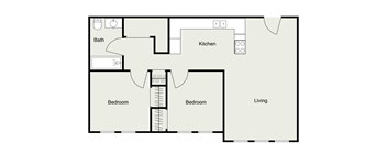 Two Bedroom One Bathroom