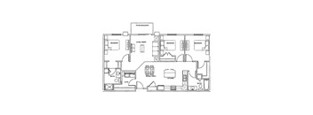 A black and white image of a floor plan for a building.