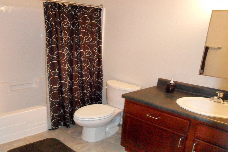 a bathroom with a toilet and a sink and a shower