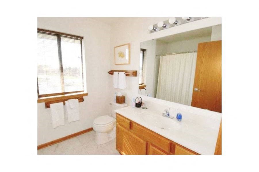 a bathroom with a sink and a toilet and a mirror