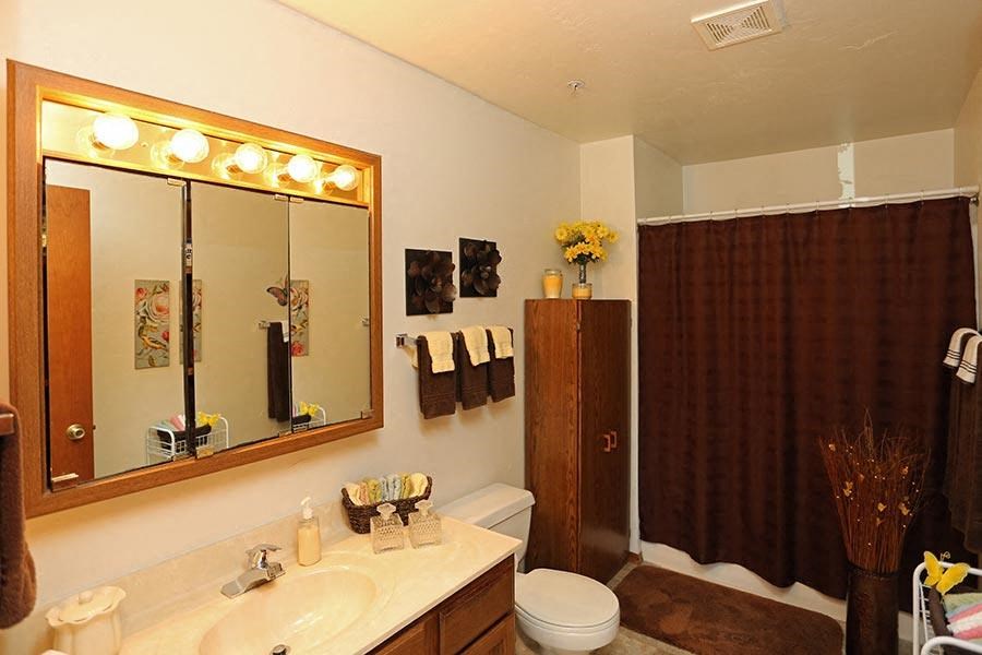 a bathroom with a toilet and a sink and a mirror