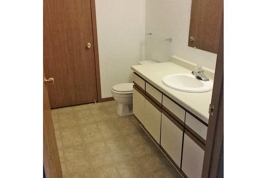 a bathroom with a sink and a toilet