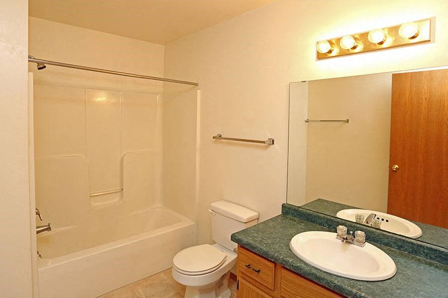 a bathroom with a sink toilet and a shower