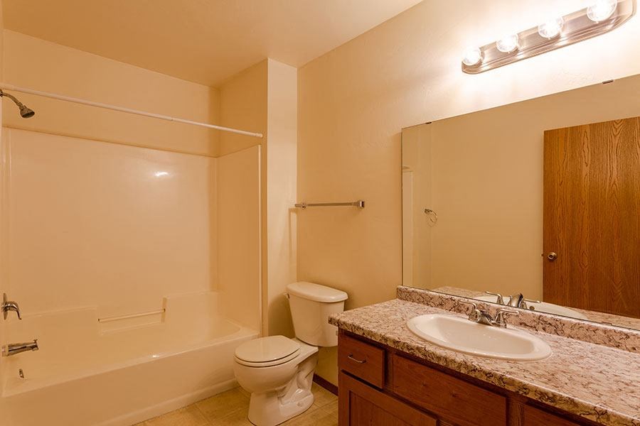 a bathroom with a sink toilet and a shower