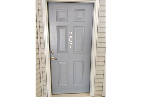 a blue door with the number 2020 on it