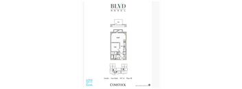 A floor plan for a studio apartment sized at 567 square feet, labeled as Plan 0B.