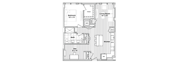 a floor plan of a small house at Madison West Elm, Pennsylvania