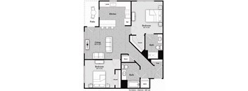 The Madeira Floorplan at The Harrison, Newtown Square