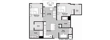 The Callaway Floorplan at The Harrison, Newtown Square, PA, 19073
