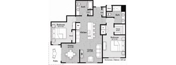 The Carrissima Floorplan at The Harrison, Newtown Square, PA, 19073