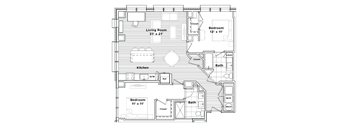 a floor plan of a house at Madison West Elm, Pennsylvania, 19428