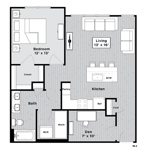 1b2 Floor Plan at Madison Prickett Preserve, Yardley Pennsylvania