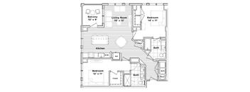 a floor plan of a small house at Madison West Elm, Conshohocken, PA 19428