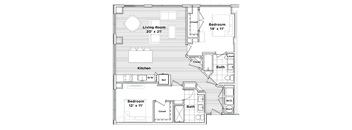 a floor plan of a small house at Madison West Elm, Conshohocken, PA