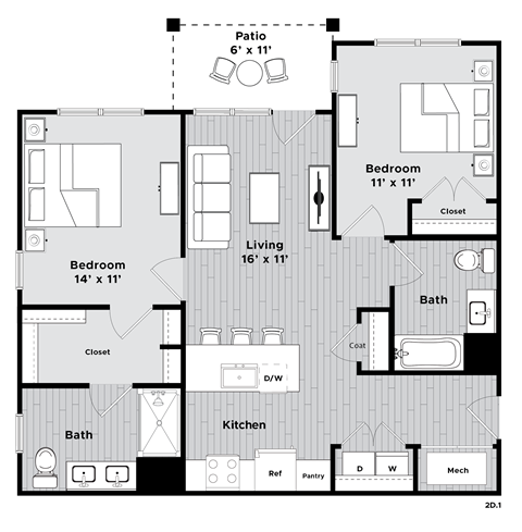 2d1 Floor Plan at Madison Prickett Preserve, Yardley Pennsylvania