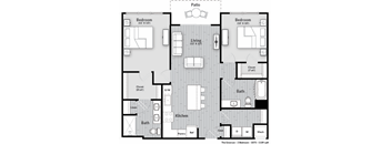 a floor plan of a house at The Harrison, Newtown Square, PA, 19073