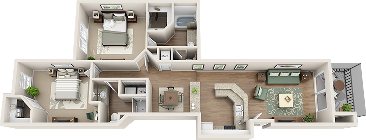 The Nokomis Floor Plan at Madison Gateway, St. Petersburg, FL, 33716